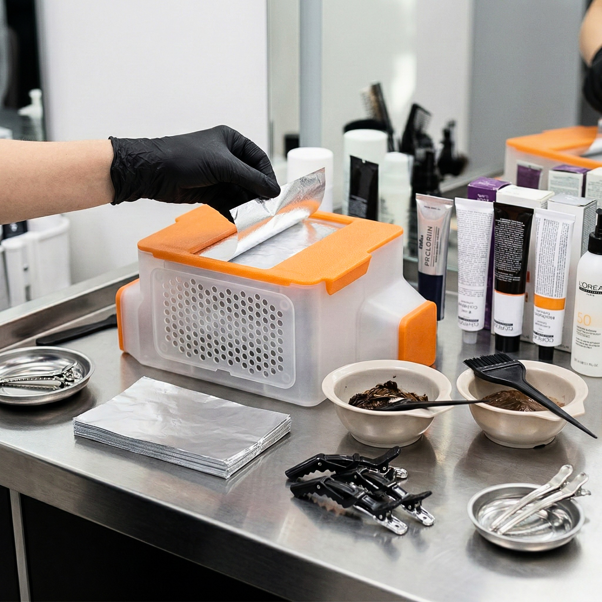 Half-Sheet Hair Foil Dispenser Box | Mix & Match Translucent Colors | 3D Printed PETG